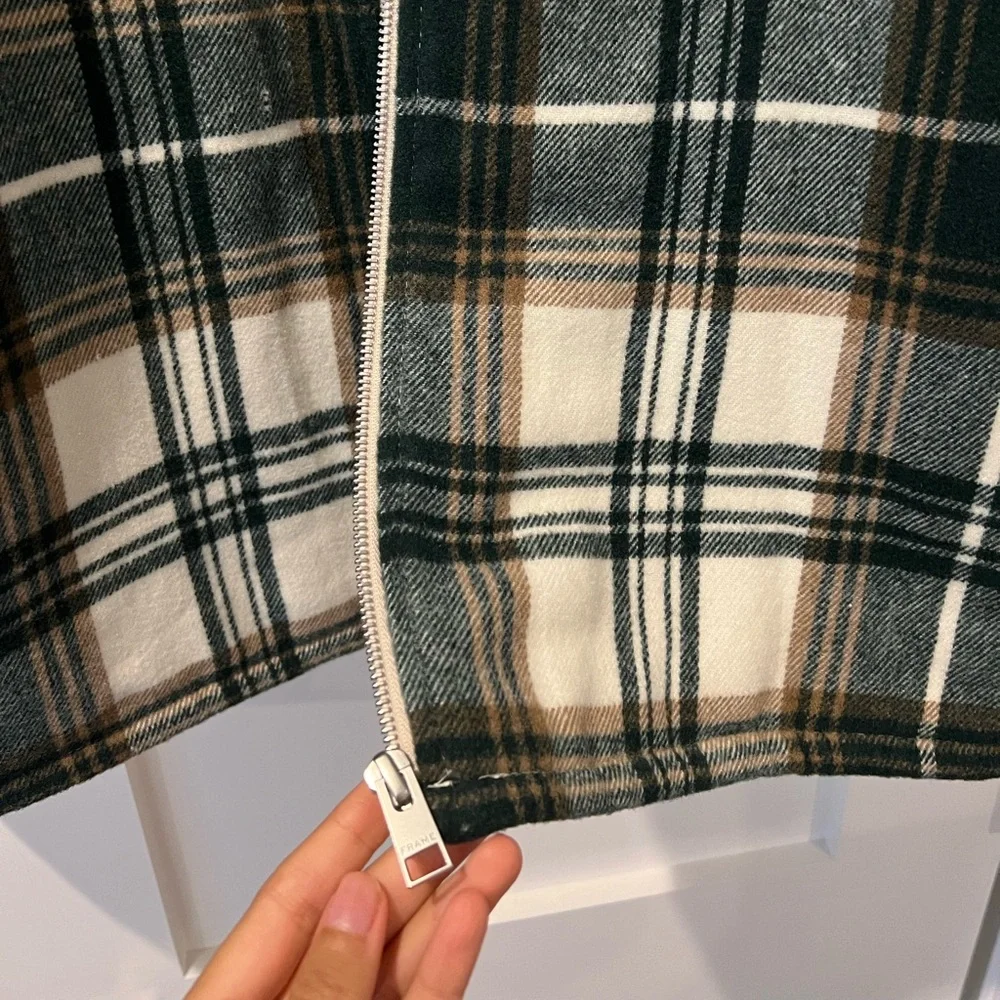 Frame Denim green plaid